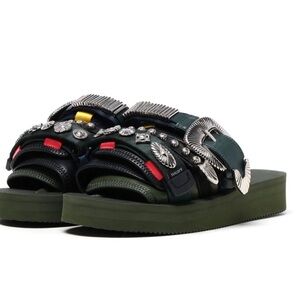 Suicoke stud embellished platform sandals size 5